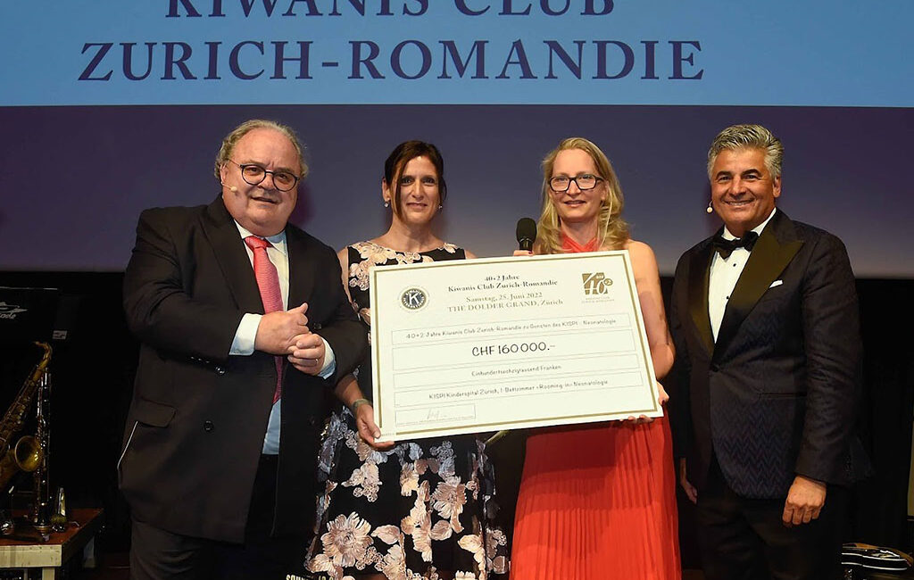 Kiwanis Club Zürich-Romandie Spende in höhe von 160'000CHF